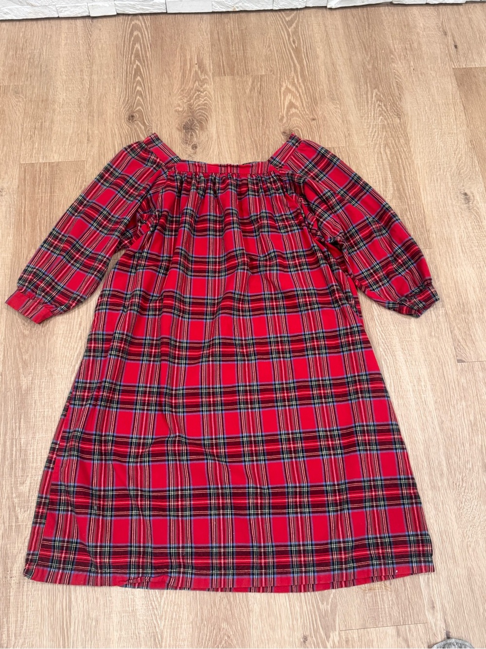 The Vermont Country Store Flannel Nightgown Red Plaid 100% Cotton 1XL
